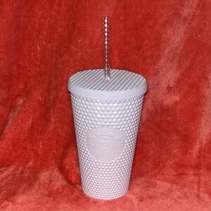 Starbucks White Tumbler Studded  16oz NEW